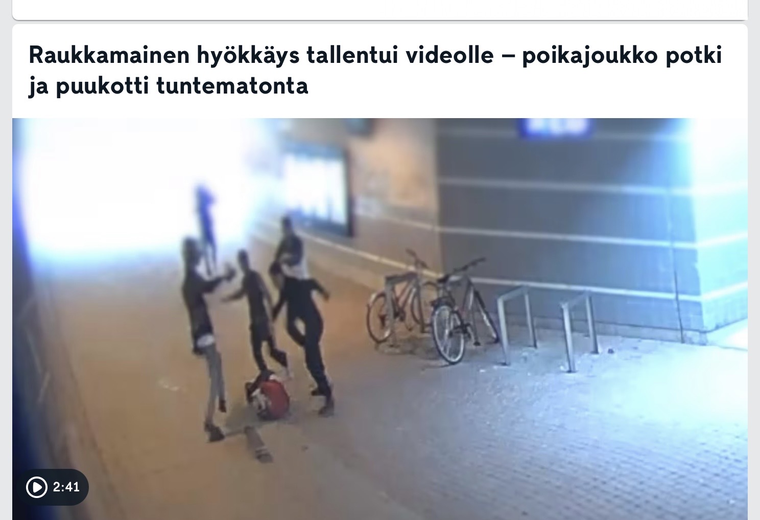 Nuorten julma joukkopahoinpitely ja puukotus tallentuivat videolle, yksi tekijöistä alle 15-vuotias - Rasinkangas varoittaa väkivallan raaistumisesta - Suomen Uutiset